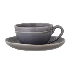 Bloomingville Cappuccinotasse mit Untertasse Raben