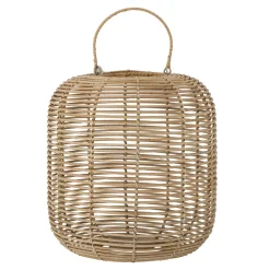 Bloomingville Laterne Nei mit Glas, Rattan