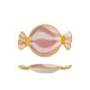 Bloomingville Servierplatte Caramella aus Steingut Rosa