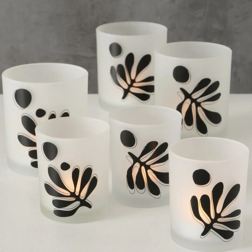 Boltze 2er Set Teelichtglas Matty