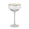 Boltze Sektglas Sofia flach, mit Goldrand
