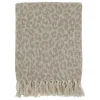 Chic Antique Aix Plaid aus Garnüberschuss, Leopardmuster
