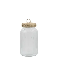 Chic Antique Aufbewahrungsglas mit geflochtenem Deckel