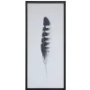 Chic Antique Bild mit Federnmotiv und schwarzem Rahmen