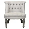 Chic Antique Franz. Sessel in Leinenstoff