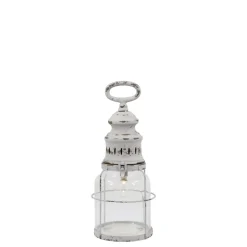 Chic Antique Französische Stalllaterne inkl. Birne & Timer