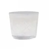 Chic Antique Glas Teelichthalter mit Schliff