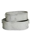 Chic Antique Kasten mit Rillen und Griffen im Set