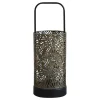 Chic Antique Laterne mit Muster, Glühbirne & Timer