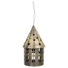 Chic Antique Lichthaus aus Metall, rund