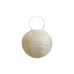 Chic Antique Reispapier Lampe mit Solarzellen