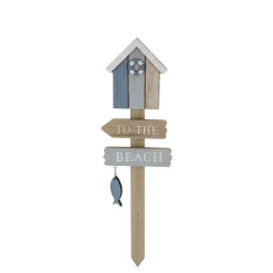Chic Antique Schild To the Beach