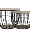 Chic Antique Sofatisch mit Holzdeckel 2er Set