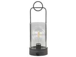 Chic Antique Stalllaterne mit Timer und Glühbirne
