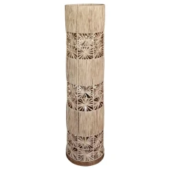 Chic Antique Stehlampe in natürlichem Geflecht