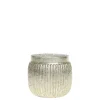 Chic Antique Teelichthalter mit Rillen in Silber