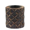 Chic Antique Teelichthalter Mangoholz mit Muster