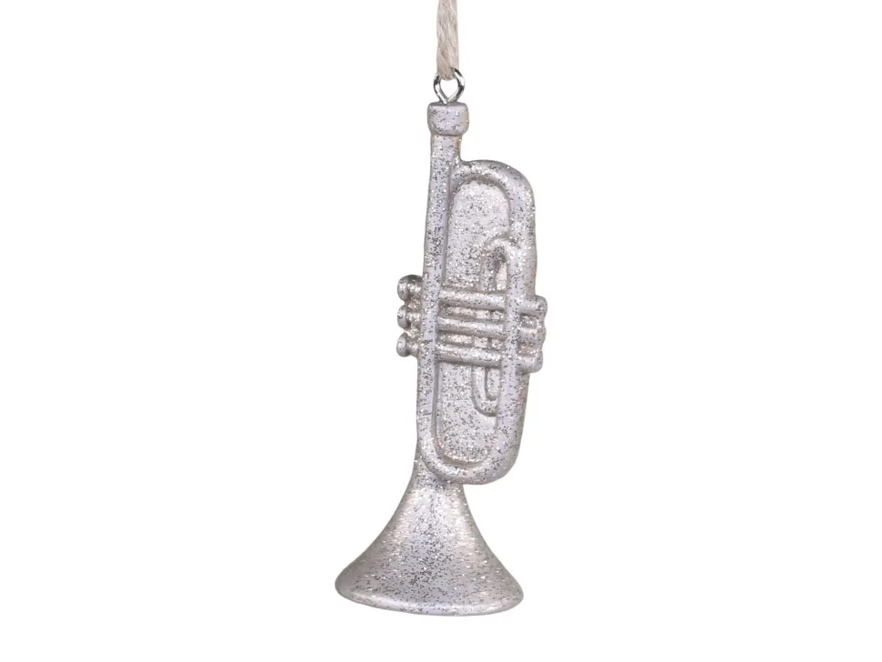 Chic Antique Trompeten Anhänger mit Glitzer
