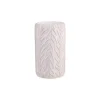Chic Antique Vase aus Zement mit Blattmuster