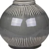 Chic Antique Vase mit gestreiftem Muster
