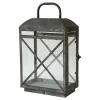 Chic Antique Vintage Laterne mit Eisenkreuz
