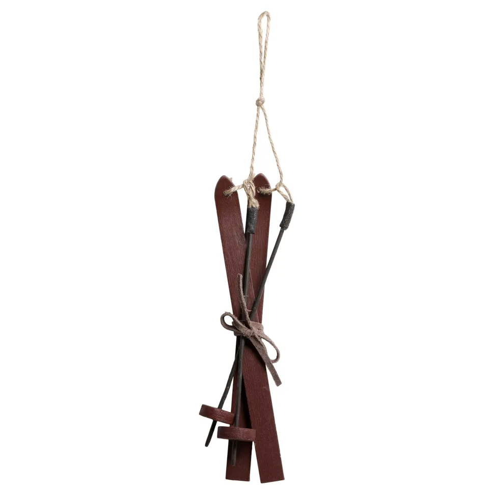 Chic Antique Vintage Ski zum Aufhängen