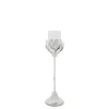 Chic Antique Weißes Vintage Windlicht auf Fuß