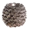 Chic Antique Zapfen Teelichthalter mit Glitzer