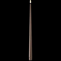 Deluxe Homeart LED Stabkerze mit Lack Real Flame 2er Set