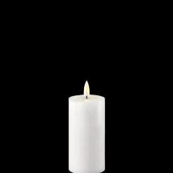 Deluxe Homeart LED Stumpenkerze Real Flame weiß