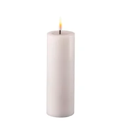 Deluxe Homeart LED Stumpenkerze Real Flame weiß
