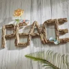 Faktorei Unikat Wand-Dekoration Peace Teakholz