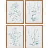 IB Laursen 4er Set Bilder mit Blumenmotiv in Holzrahmen