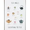 IB Laursen Metallschild Tea makes everything better