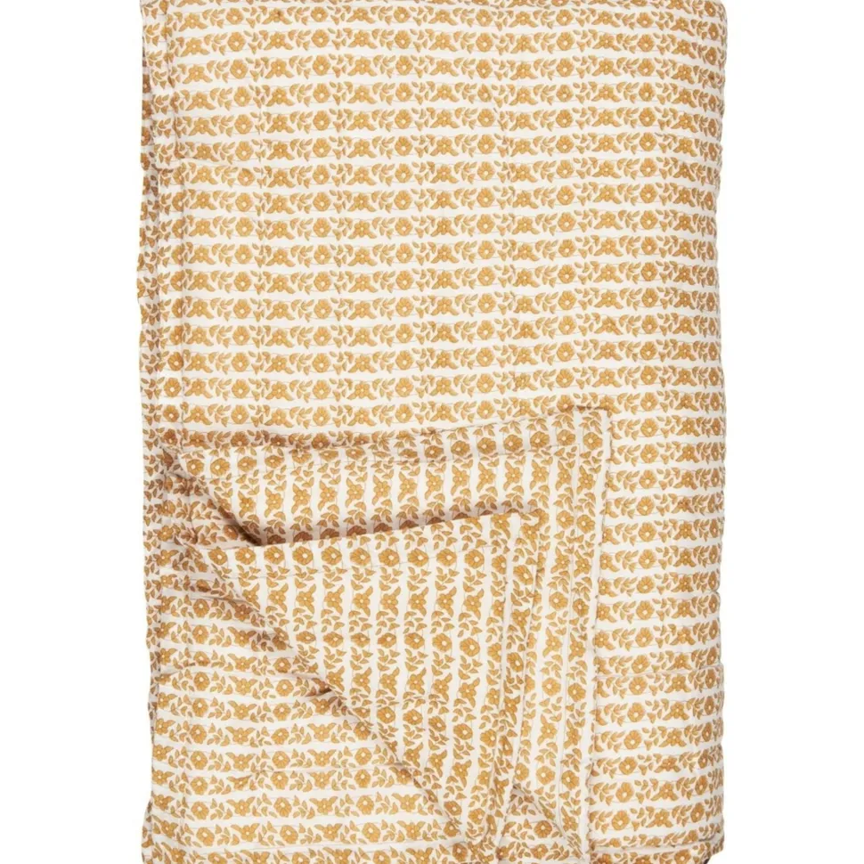 IB Laursen Quilt Celina Mustard Blumenmuster