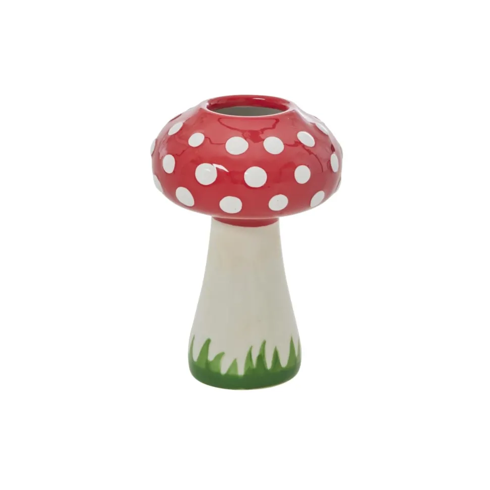 RICE Handbemalte Pilz Keramik Vase